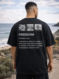 Tee shirt oversize Freedom - Noir